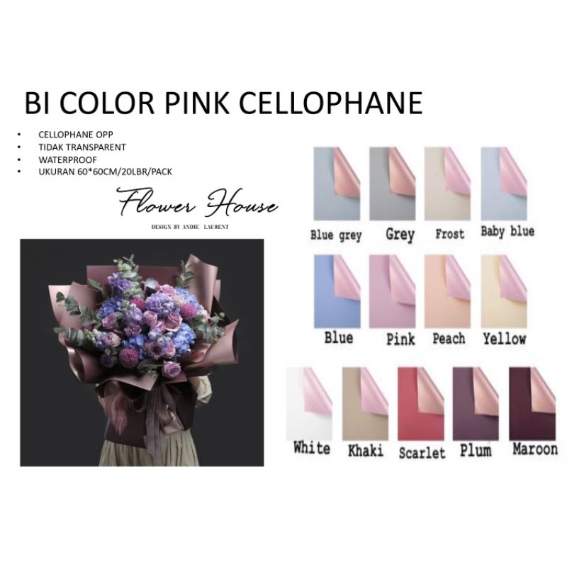 Jual (Lembaran) BI Pink Colour Cellophane ( Rose Gold ) | Shopee Indonesia