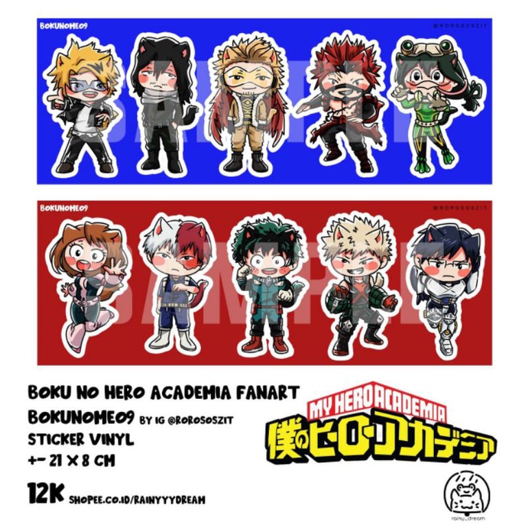 Jual STICKER ANIME BOKU NO HERO ACADEMIA BNHA!! bokunomeo9 Fanmerch ...