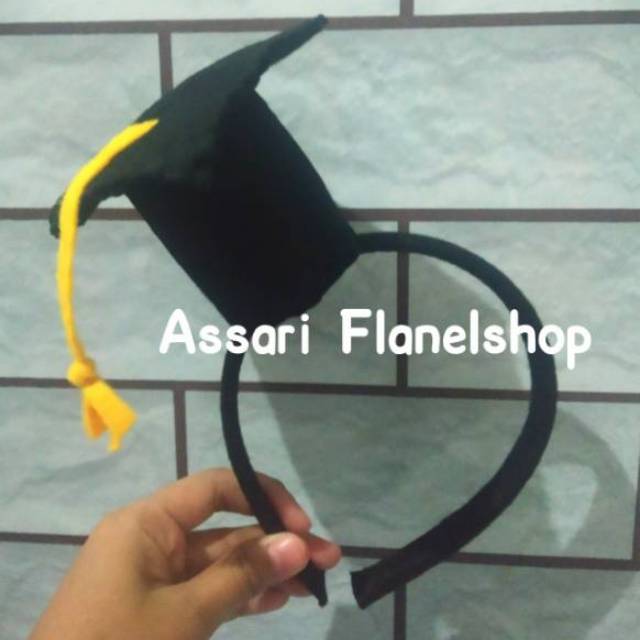 Jual Bando flanel karakter topi toga sarjana wisuda graduate kelulusan ...