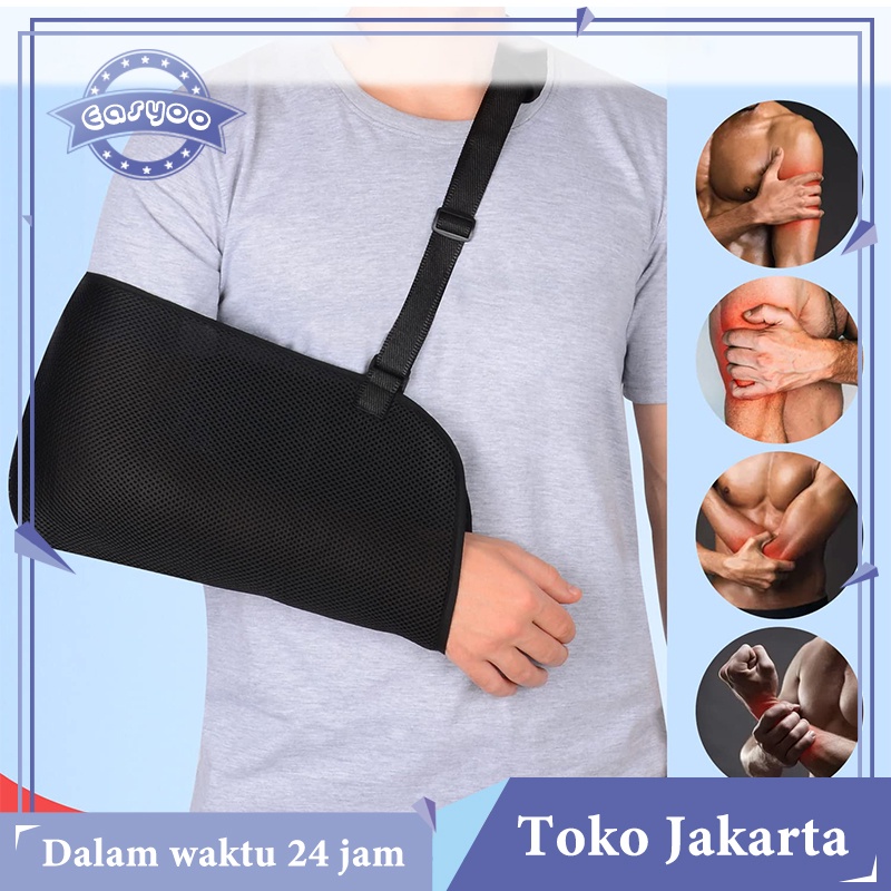 Jual Penyangga Tangan Breathable Arm Sling Support Brace Hitam