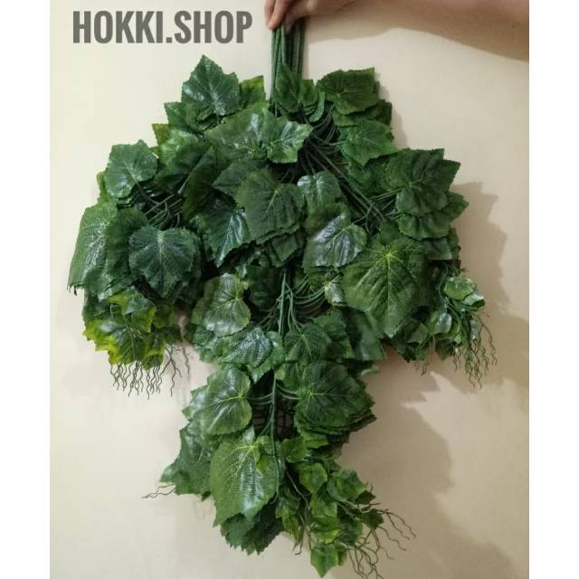 Jual Daun Anggur Daun Hias Daun Plastik Daun Dekoras Daun Hijau Tua Isi