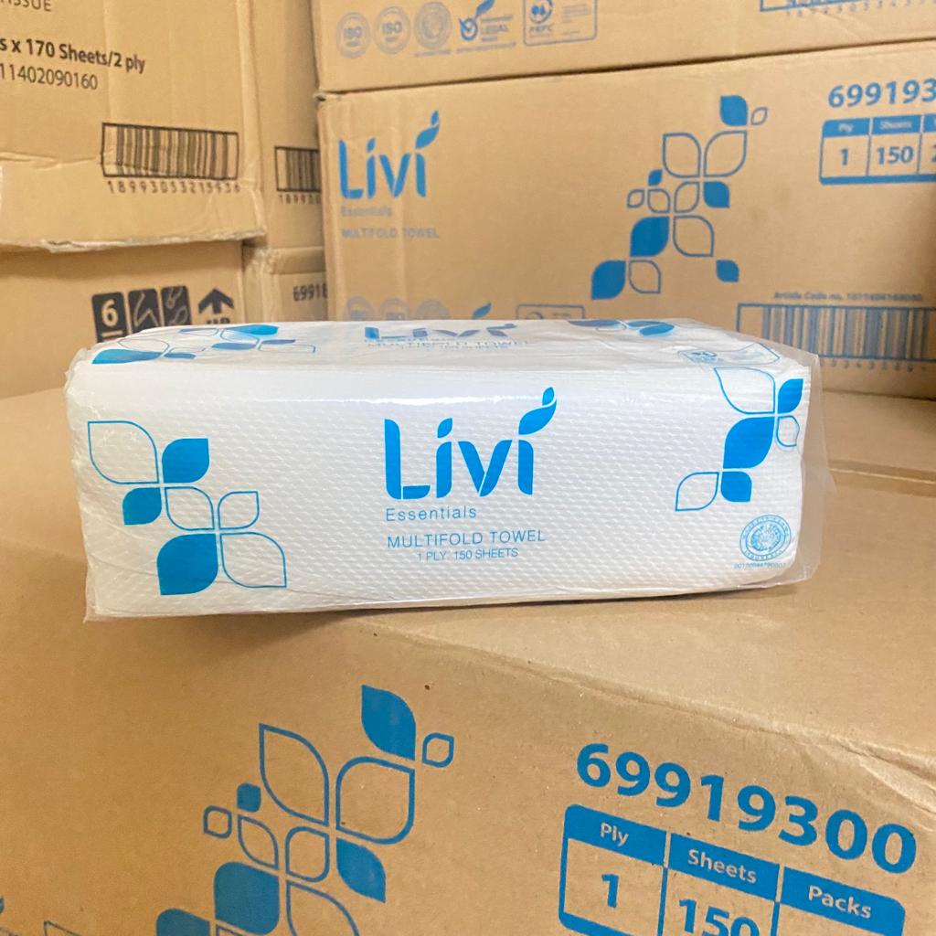 TISSUE LIVI SMART TOWEL MULTIFOLD 150s HAND TOWEL TISSU WASTAFEL TISU MINYAK
