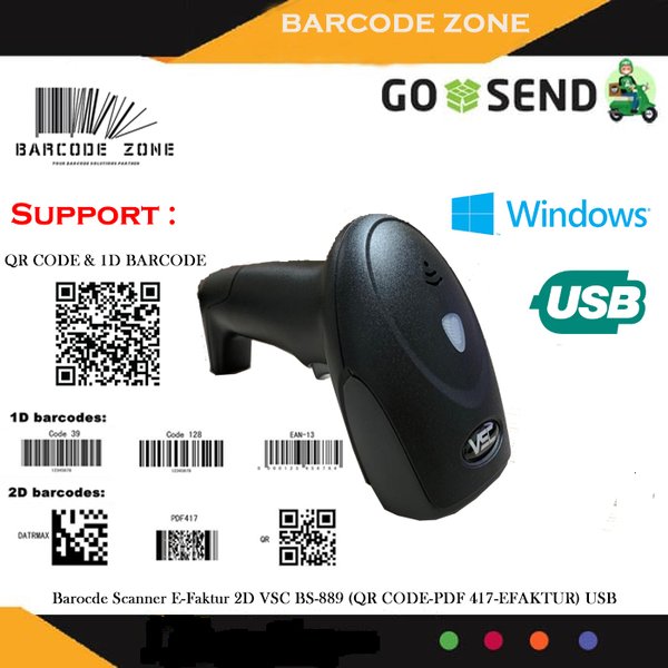 Jual Barcode Scanner D E Faktur Vsc Bs Qr Code Pdf Efaktur Usb