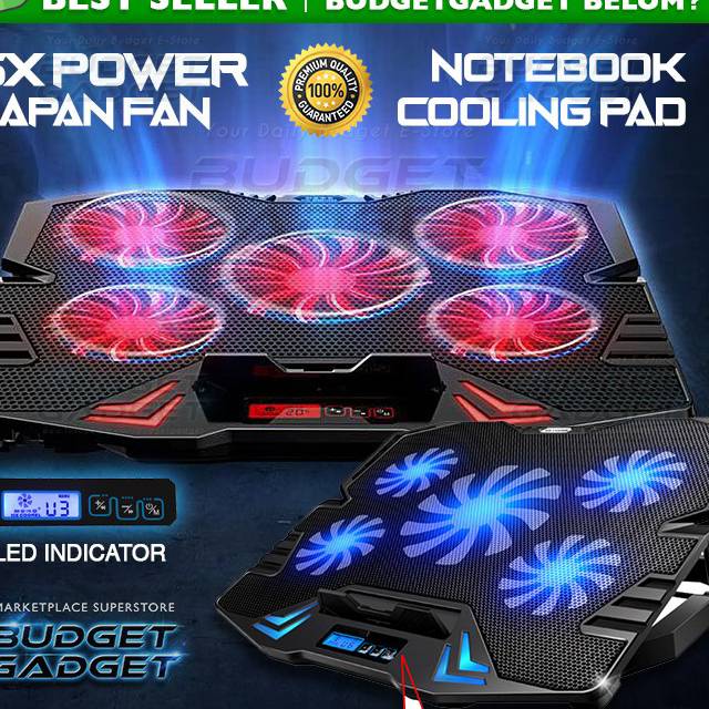 Jual Alas Laptop Plus Pendingin Laptop / Cooling Pad Laptop 5 Fan Kipas ...