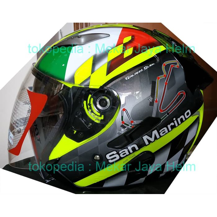 Jual HELM KYT GALAXY SLIDE MOTIF CIRCUIT SAN MARINO Shopee Indonesia