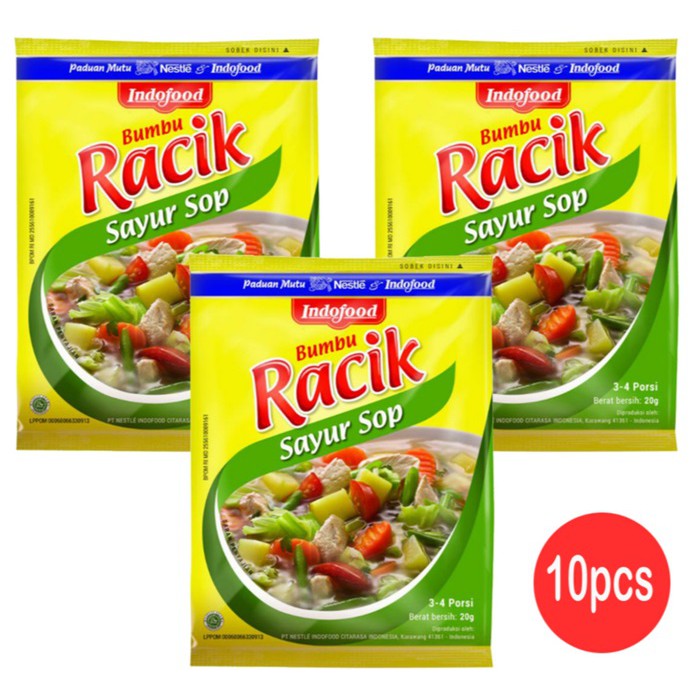 Jual Indofood Bumbu Racik Sayur Sop 1 Renceng 10 sachet | Shopee Indonesia