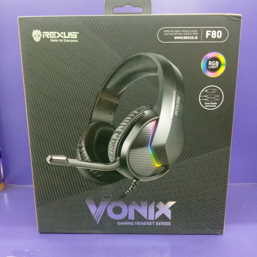Jual GAMING HEADSET REXUS VONIX F80 | Shopee Indonesia