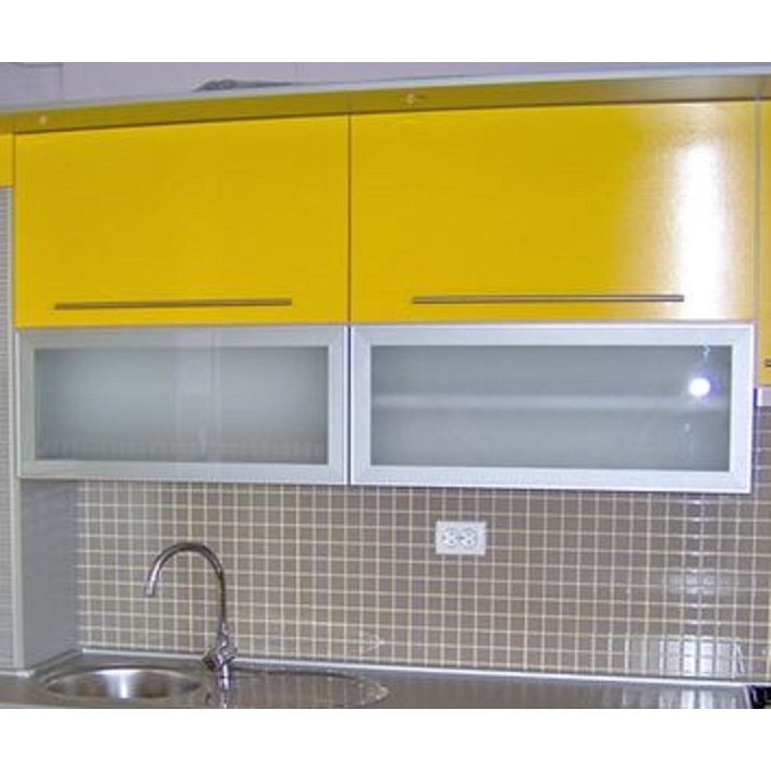 Jual Kitchen Set Minimalis Modern 2 Ukuran Kuning Putih - Sudah Dirakit ...