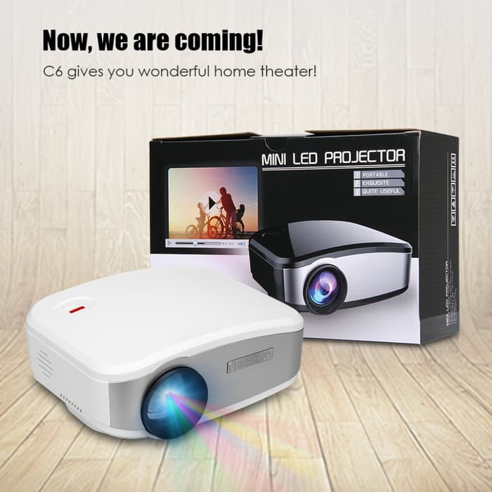 Jual Cheerlux C6 Mini Proyektor Projector Portable Led Lcd + Tv - Hitam ...