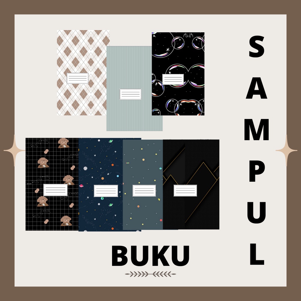 Jual [HVS 100g] Sampul Buku - Custom Desain - BOOK COVER AESTHETIC