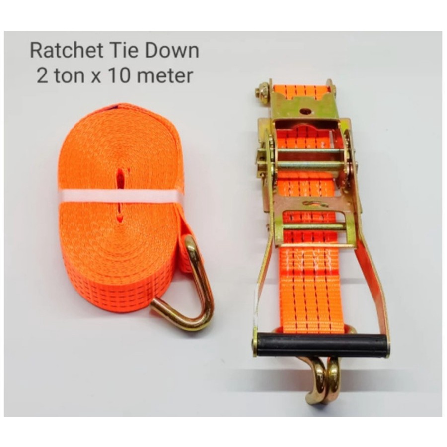 Jual Promo Rachet Tie Down 2 Ton X 10 Meter Tali Ikat Barang Mobil