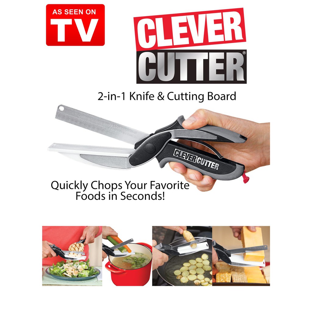 Jual Clever Cutter As Seen On TV Pisau Gunting Pemotong Serbaguna Dapur