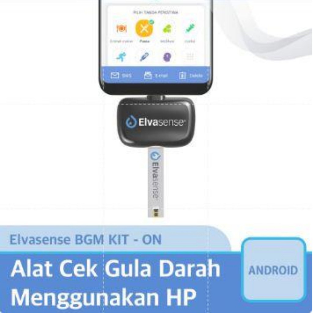 Jual Elvasense Alat Monitor Gula Darah - Smartphone Connect Kit On ...