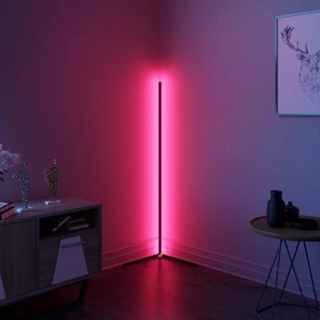 Lampu Lantai Pojok Standing Floor Lamp Gaming Room Lamp Rgb Nordic Style Lamp Body Hitam
