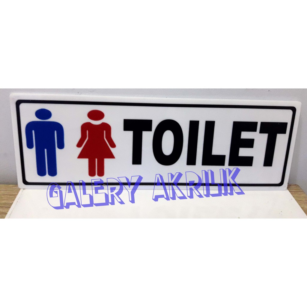 Jual Papan Akrilik Logo Pria Dan Wanita Tulisan Toilet Sign Board Akrilik Sign Label Acrylic 9740