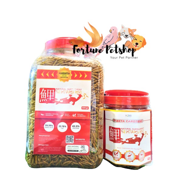 Jual Sentaku Red Maggot with Beta carotene Pakan Ikan Predator koi ...