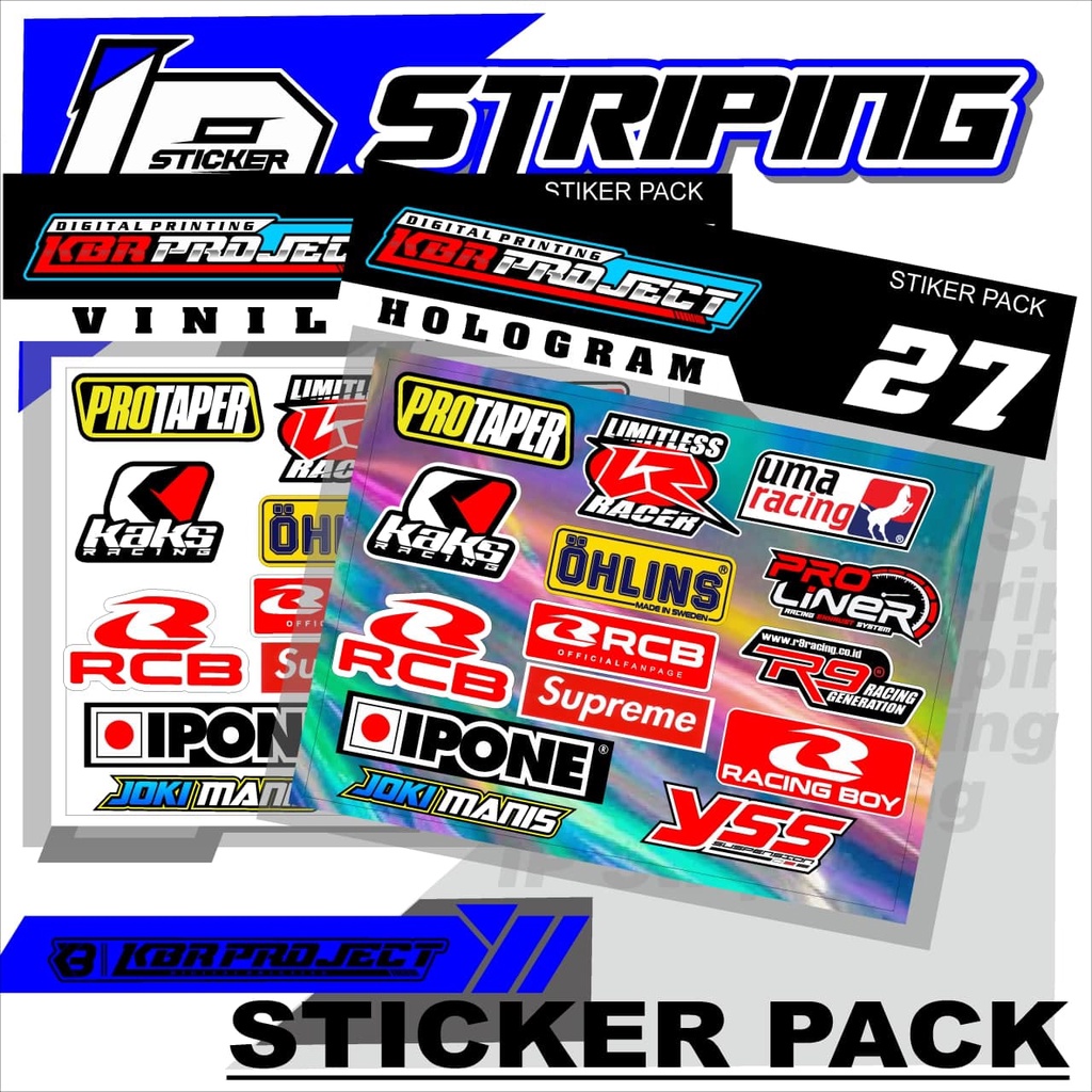Jual Stiker RACING MOTOR Sticker Pack - Sticker Pack Variasi List ...