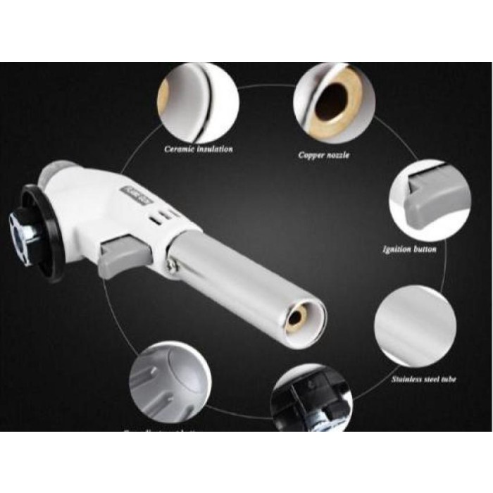 Jual Kepala Portable Gas Torch Flame gun Las Butane Blow Torch Api Jet ...