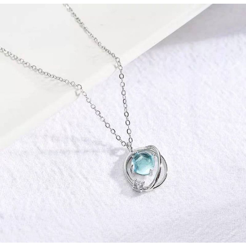 Enacolor Exquisite Crystal Pendant Necklace Gold Metal Clavicle Chain Elegant Women Accessories Unique Jewelry I488020811