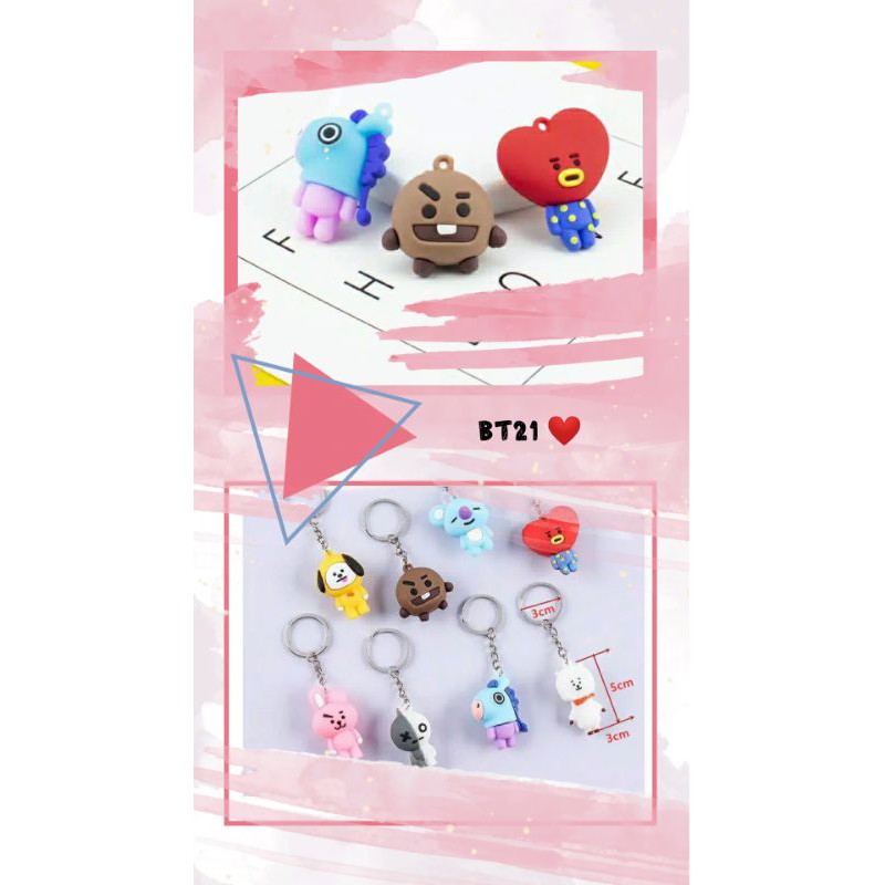 Jual Gantungan Kunci Bt21 Tebal Ganci Bt21 Gantungan Kunci Bts