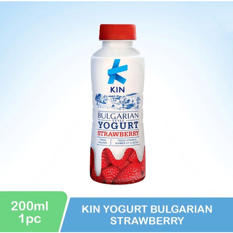 Jual KIN BULGARIAN YOGURT STRAWBERRY 200 ml | Shopee Indonesia