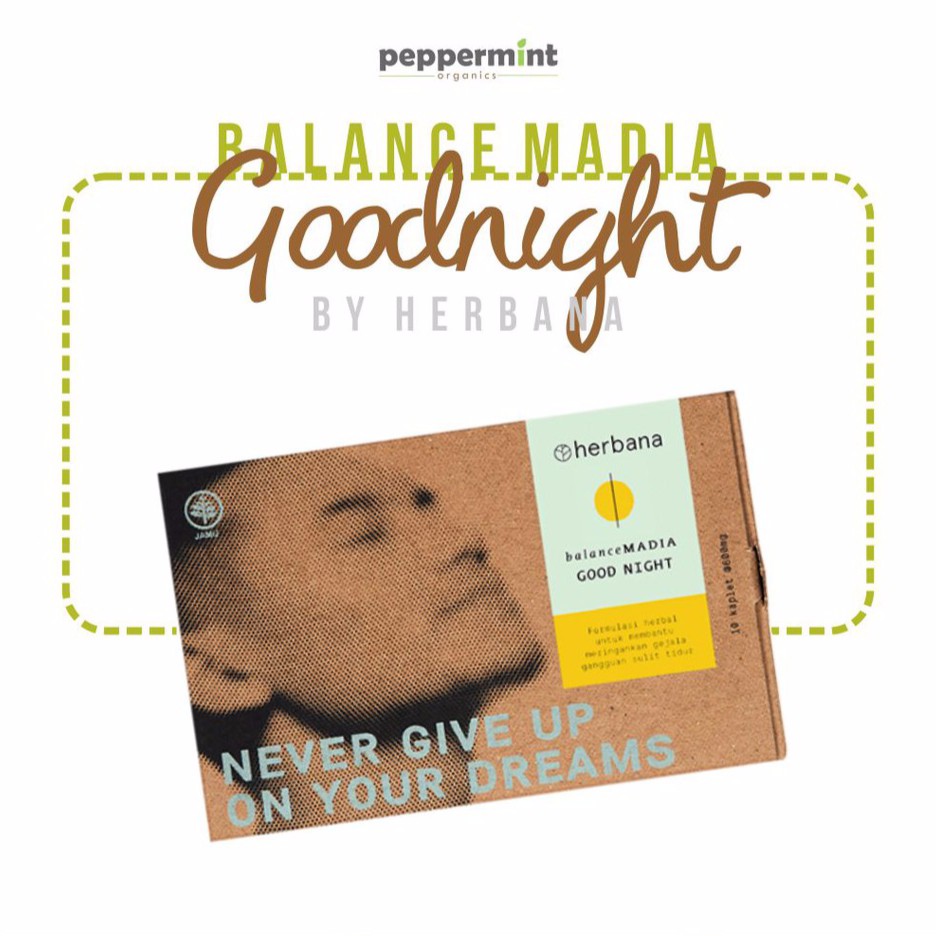 Jual Herbana Balance Madia Good Night (10 Kaplet) / Obat Herbal untuk