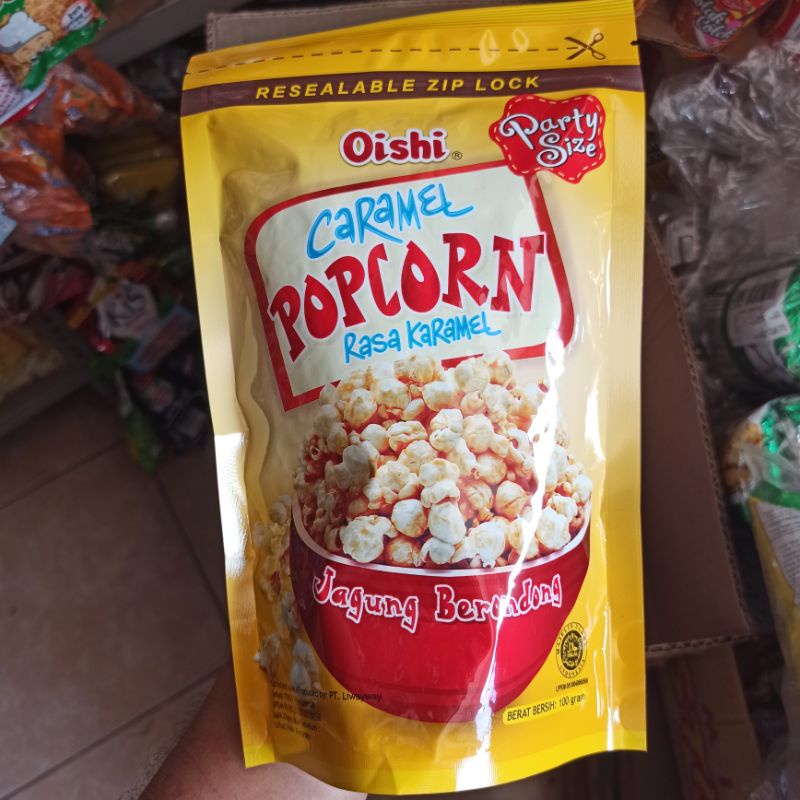 Jual Pop Corn Oishi Rasa Caramel Karamel Jagung Berondong 100 Gram ...