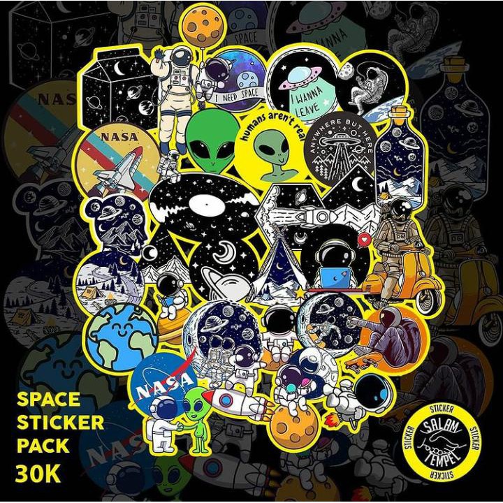 Jual 30 pcs Stiker aesthetic/sticker tema sneakers, travel, space/vinyl ...