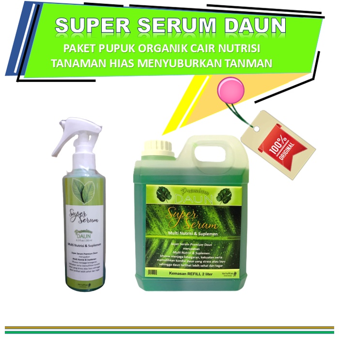 Jual Paket Pupuk Cair Organik Super Serum Daun Ml Refil Liter