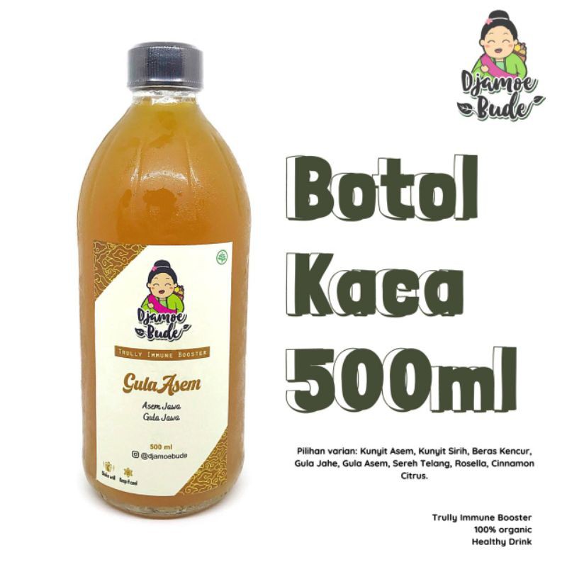 Jual Djamoebude Jahe Merah Kunyit Asem Beras Kencur Botol Kaca