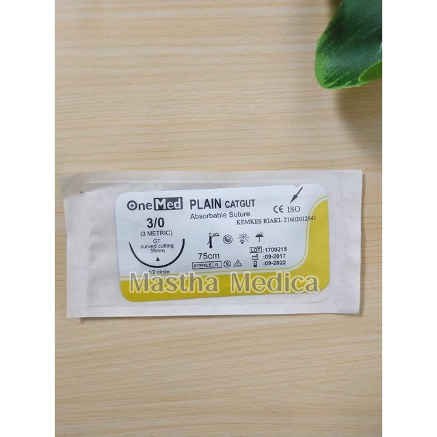 Jual Catgut Plain 3/0 Onemed Catgut Plain with nidel | Shopee Indonesia