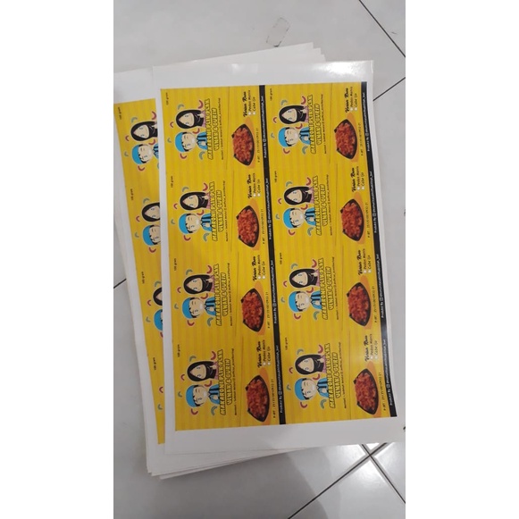 Jual Cetak Stiker Sticker Bontak Vinyl Transparan Vinyl Susu Label