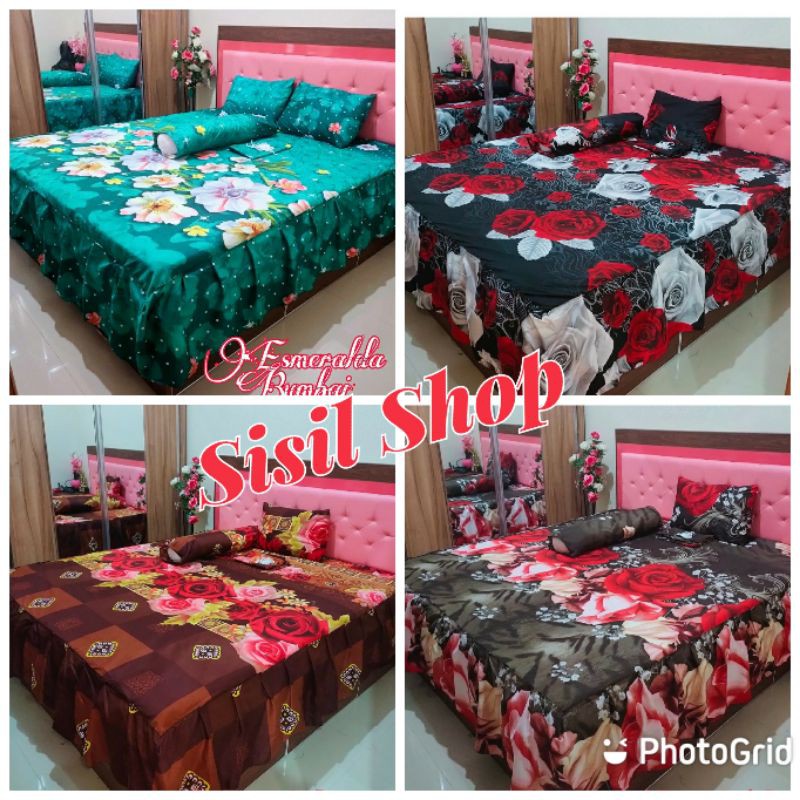 Jual Sprei Rumbai Motif Bunga Ukuran Kasur No 1 180x200 Dan 160x200 ...