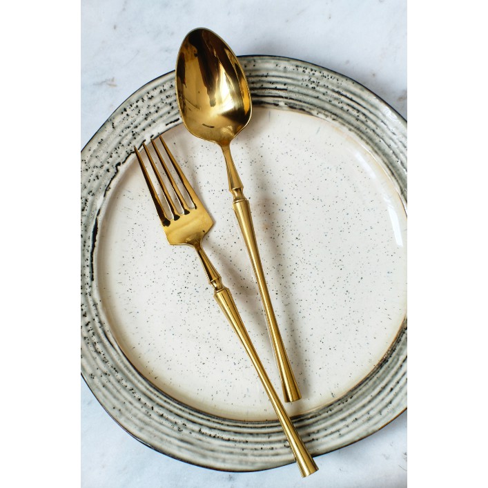 Jual Royal - Gold Spoon and Fork 1 Set Isi 2 Pcs warna Gold Cutlery Set ...
