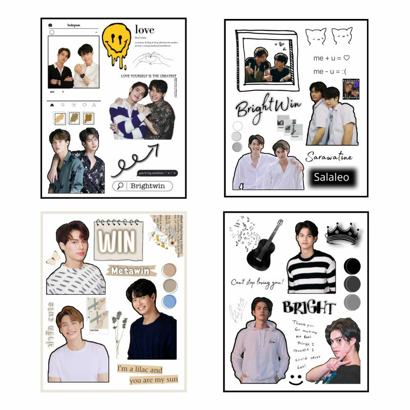 Jual BRIGHTWIN STIKER SET (Bright Win aktor Thai) | Shopee Indonesia