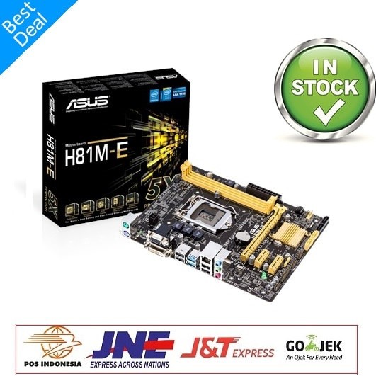 Jual Motherboard ASUS H81M-E Socket 1150/VGA/Sound/Lan/DVI/DDR3