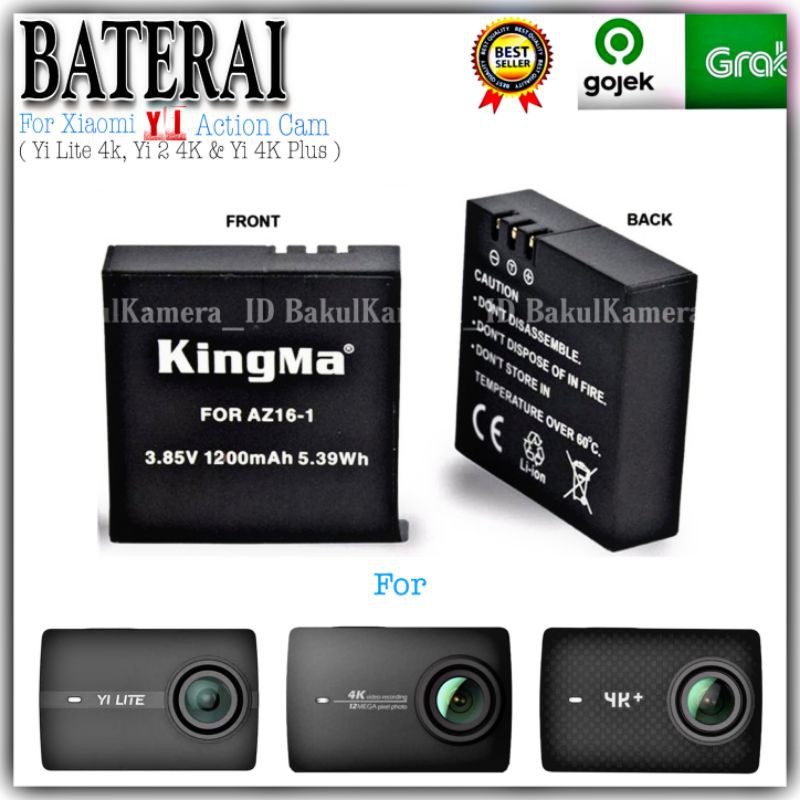 Jual Kingma Baterai For Xiaomi Yi K Yi Lite K Yi K Plus Action Camera Shopee Indonesia