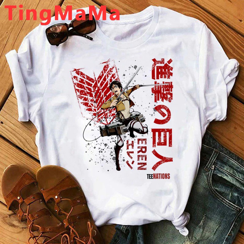 Jual Baju Kaos Anime Aot Attack On Titan Shingeki No Kyojin Eren