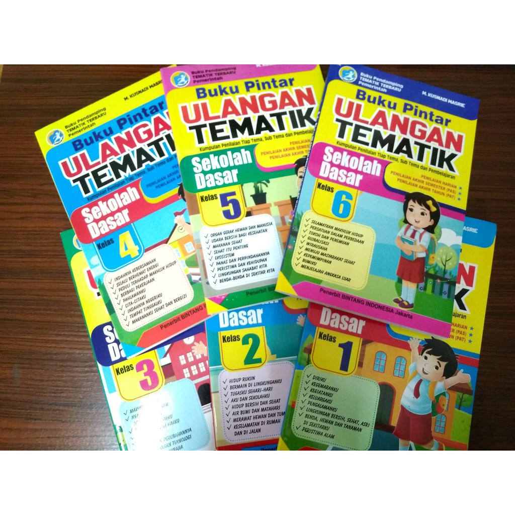Jual Buku Pintar Ulangan Tematik Kelas 1-6 SD - Bintang Indonesia ...
