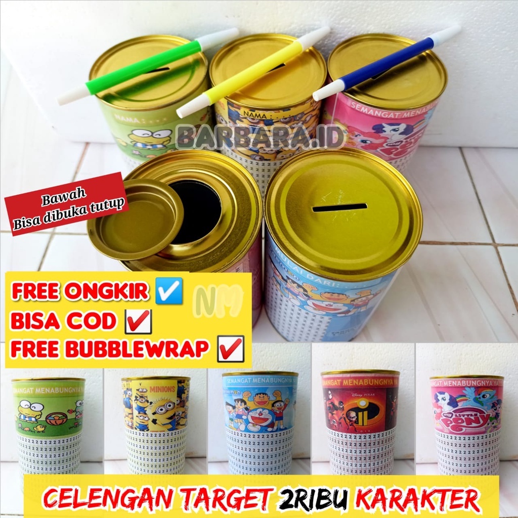 Jual (BUKA TUTUP)Celengan Viral Celengan Target Tabungan Masa depan