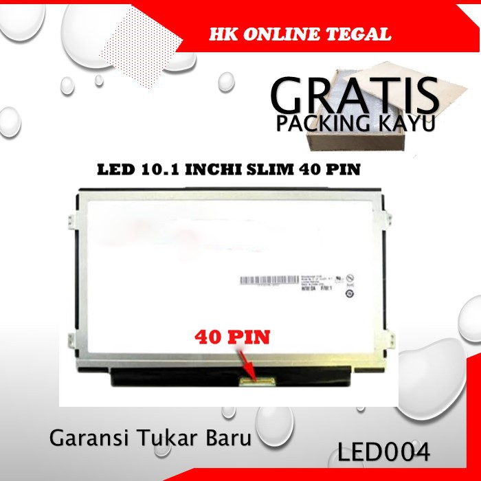 Jual Layar LCD LED Laptop Acer 10 Inc 10.1 Inchi Slim 40 Pin Original ...