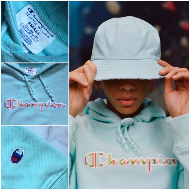 Jual CHAMPION X SUSAN ALEXANDRA UO EXCLUSIVE WOMEN HOODIE SOFT BLUE Shopee Indonesia