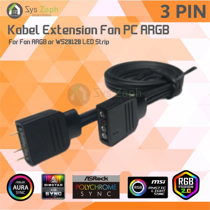 Jual Kabel Extension Hub Fan Argb Pin V Id Cooling Or Led Strip