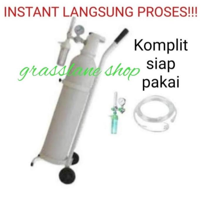 Jual Tabung Oksigen 1 M3 Komplit (tabung, Troly,regulator,selang ...