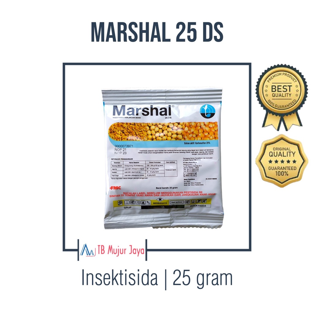 Jual Marshal 25 DS Insektisida Sistemik Perlakuan Benih 25 gram (FMC ...