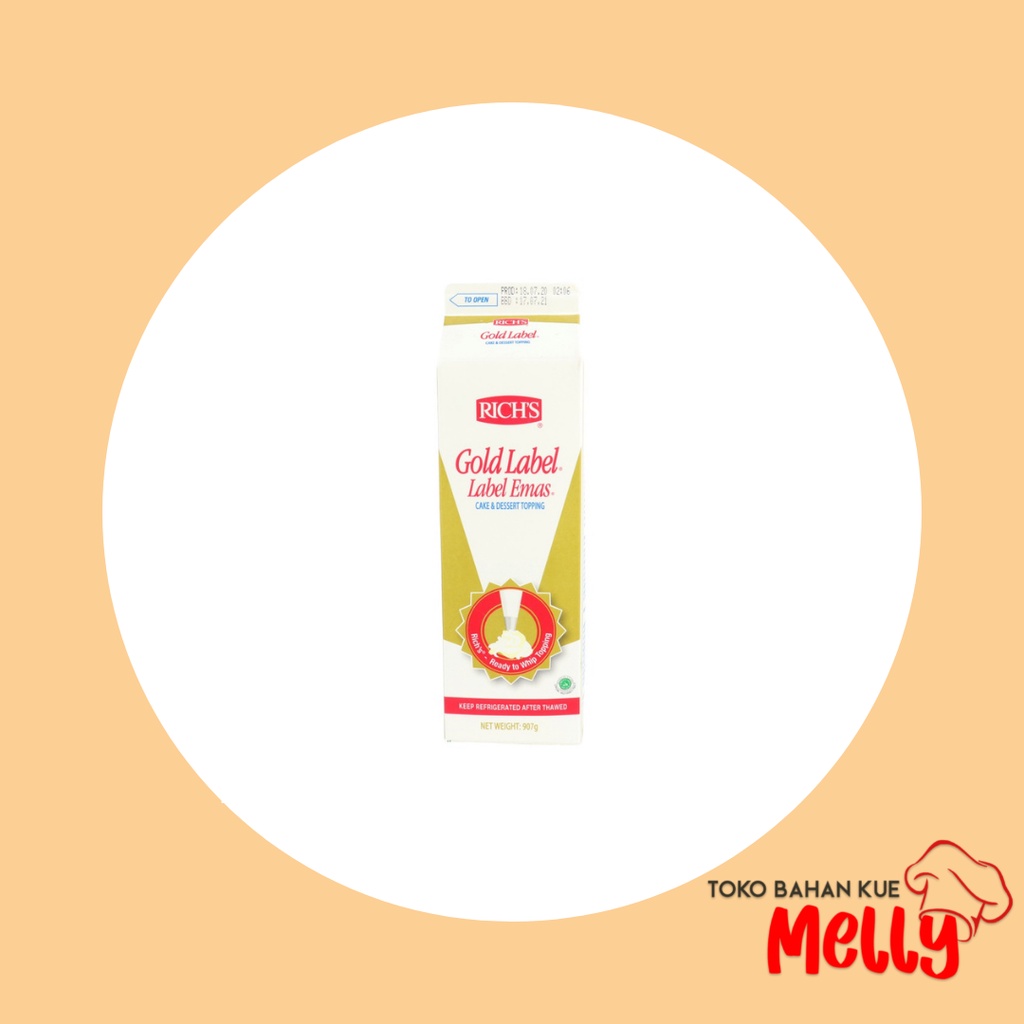 Jual Richs whip topping gold label 907gr rich whipping cream wippy