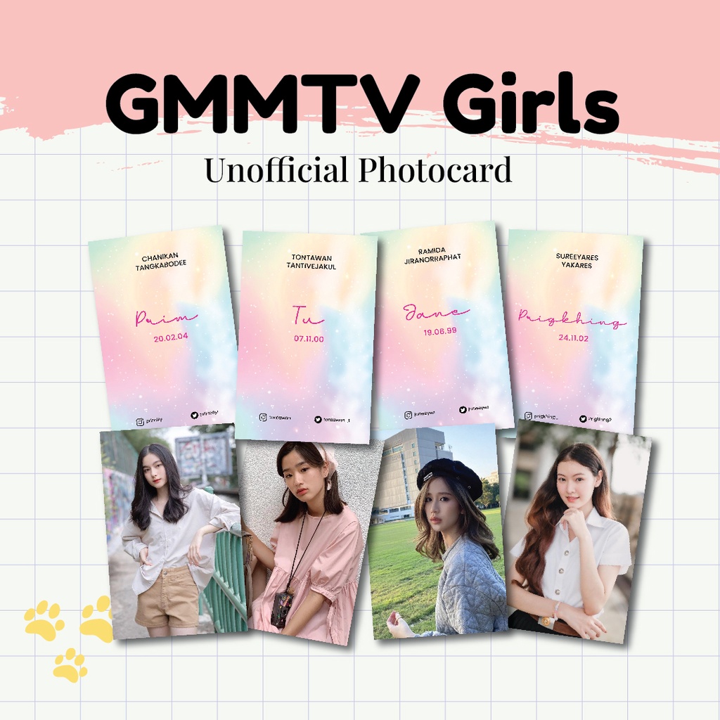 Jual GMMTV Girls Photocard (Update Aktris) Tu Bonnie Prim Jane ...