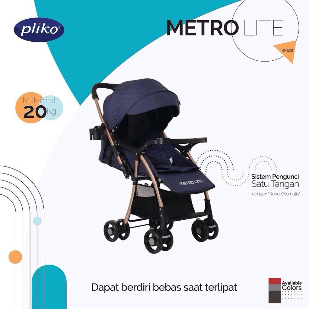 Jual Stroller Kereta Dorong Bayi Pliko BS Metro Lite 508AL