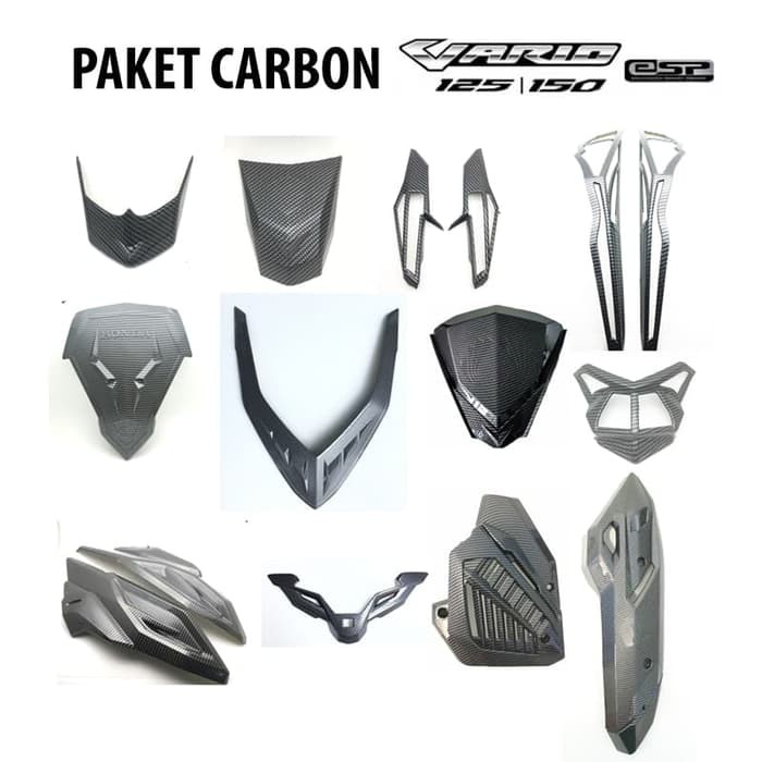 Jual Paket Aksesoris Carbon Nemo Honda Vario Esp New Shopee