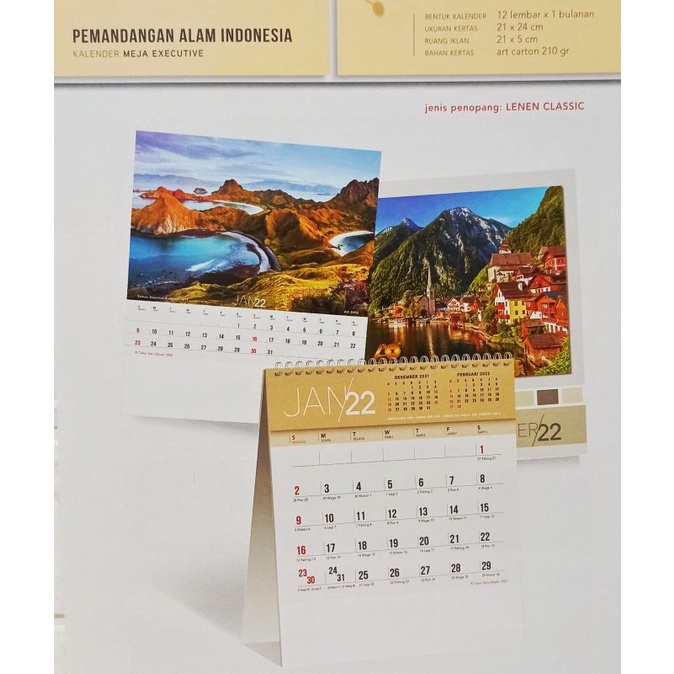 Jual Kalender Meja Executive Pemandangan Alam Dunia 2022 | Shopee Indonesia